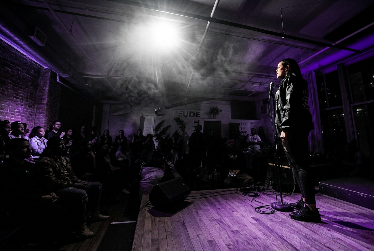 Live spoken word showcase in NYC